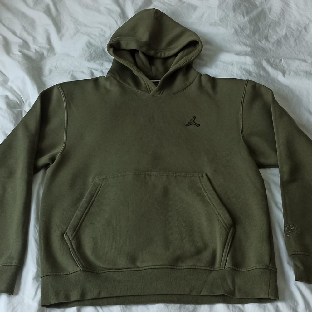 Jordan Brooklyn Fleece - Men's Pullover Hoodie - Medium Olive - Size S